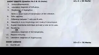 3 rd year bsc mlt previous year question paper rs -4
