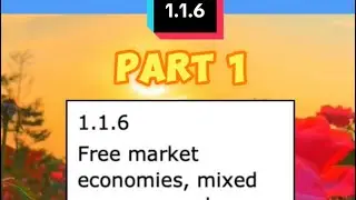1.1.6 &lsquo;Free market economies, mixed economy and command economy&rsquo; PART ONE