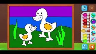Lucas & Ruby Paint || Coloring Game Page Part-79 || क से कबूतर अ से अनार abcd phonics song kids अआइई