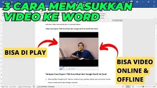 3 Cara Memasukkan Video Ke Word Yang Bisa Di Play (Video Online & Offline)