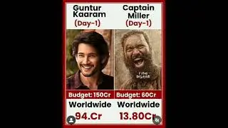 Guntur Kaaram Vs Captain Miller movie comparison box office collection #viral #trending #shorts #1m