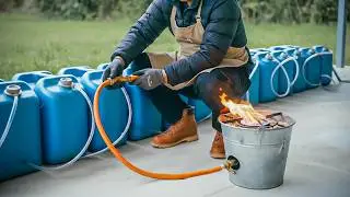 No More Gas Cylinders! Get Free Gas All Year Round Using Just Using Blue Jerry Can +PVC Pipes