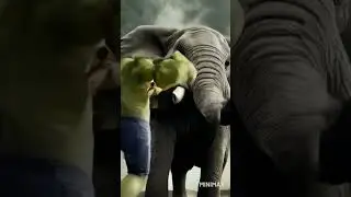 hulk fight to giant elephant 🐘