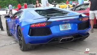 Stunning Monterey Blue Lamborghini Aventador // Sound