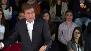 Pedro Passos Coelho no debate f&oacute;rum jovem da JSD Distrital de Lisboa