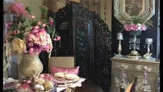 Decorate Spring Easter Dining Room Tour (Rustic Glam) 2021