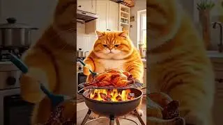 Cat Cooking Vegetable #cat #cooking #aicat  #aivideo #shorts