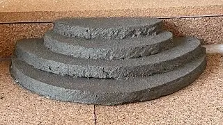 Easy to make curved Christmas Villages Steps! Using Cork sheets.