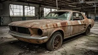 ASMR Car Restoration! 1967 Ford Mustang Full Restoration#asmr #carrestoration #abandonedcars #shorts