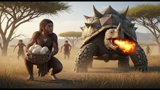 Early Humans Awaken a Sleeping Monster | Giant Prehistoric Turtle Attack
