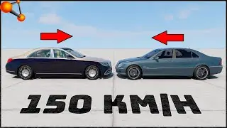 MERCEDES S-class W222 vs W220! 150 Km/H CRASH TEST! - BeamNg Drive