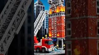 Fire Engine Truck | spraying water hoses  #lego