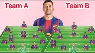 Barcelona Potential Line up Team A vs Team B with Joao Cancelo Unde Hansi Flick Season 2025/2026