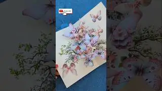 fairy pink blossom butterflies pop-up card for birthday or special occasions #diycards