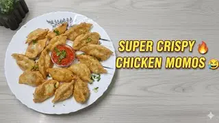 Authentic Fried Chicken Momos & Spicy Red Chutney Recipe ..चिकन फाई मोमो साथ में चटनी ..