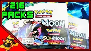 OPENING 216 GUARDIANS RISING Booster Packs - Best Mass Pokemon Unboxing - Pikaninja TCG
