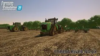 John Deere 9RX 590 and 2230FH digger in wheat stubble