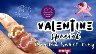 Beaded Heart Ring | valentines gift ideas DIY 🎁last minute gift DIY