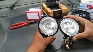 Install fog light in Mahindra MM550 or jeep / महिंद्रा MM550 या जीप में लाइट का उपयोग कैसे करें