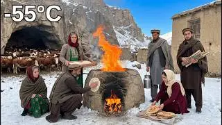 Afghan Family with 500-Year-Old Cave Barn: Baking Traditional Bread in 250-Year-Old Tandoor