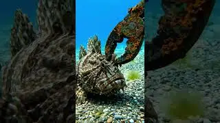 Camouflaged Scorpionfish vs Rusty Pliers #spearfishing #oceanlife   #fishinglife #fishing