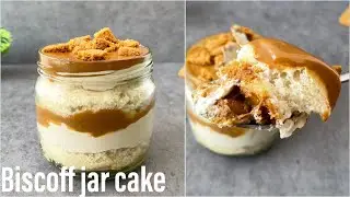 BISCOFF JAR CAKE | Biscoff cookie spread | Biscoff Cake Jar | Biscoff dessert | Best Bites