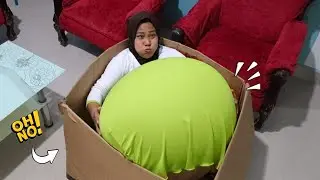 Aneehh..!! Mama ngumpet didalam kotak kaget jadi hamil jumbo