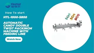 Automatic chocolate candy double twist packing machine with feeding line. Let's buy one !