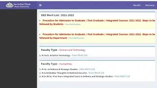SPPU Merit List 2021 Out(Merit lists of some courses  released) How To Check Merit List SPPU