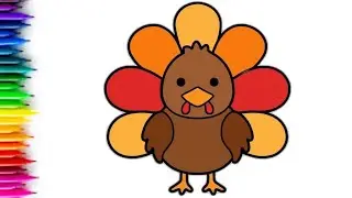 como dibujar un pavo | How To Draw Turkey | Thanksgiving Drawing