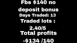Fbs $140 bonus loss #forex  #fbs