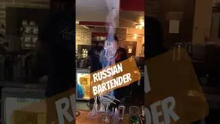 Russian bartender making cocktail. Archive video #thailand