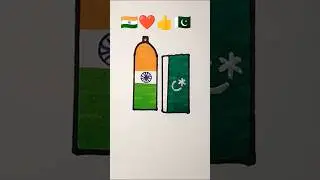 how to draw flag 🇮🇳🇵🇰 republic day drawing ll independence day#india#shorts