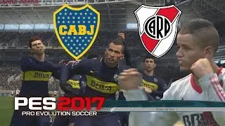 PES 2017 - BOCA VS RIVER - Partidazo en el Clasico Argentino con el Mejor Gol de PES 2017
