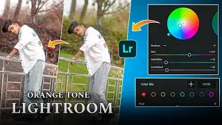 Lightroom Mobile Moody Orange tone Retouching tutorial 😱 || New Lightroom photo editing 2024