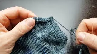 Tutorial: stumpfe Sockenspitze mit Maschenstich vern&auml;hen