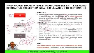CA Final International Tax  - Indirect Transfer of Shares - CA Arinjay Jain - +91-9667714335
