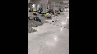 Two brothers are playing with bird in Kaaba.#travel #beautiful #kaaba #makkah #shorts ⁨@tohinislam0⁩