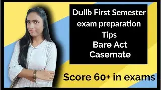 Du llb first semester| How to score 60+ in exams| Preparation Tips| Du law faculty exams|