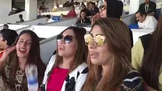 Peshawar Zalmis player mohammad hafeez's wife showing her support for the team