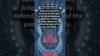 Journey of faith and spiritual growth | Proverbs 31:8-9 Daily Bible Verse