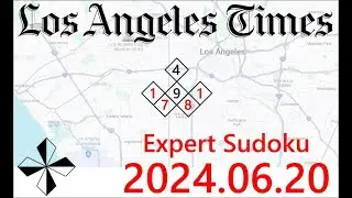LA Times  Expert Sudoku, Jun. 20, 2024
