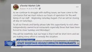 Staff shortage forcing aTavola! Market Cafe to close on Saturdays until further notice