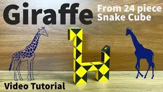 Make GIRAFFE from a 24 piece SNAKE CUBE se GIRAFFE kaise banaate hain