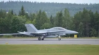 Finnish Air Force F-18 Hornet - Solo Display at Rovaniemi Airport