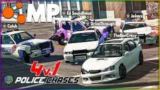 4v1 Police Chases! | BeamMP