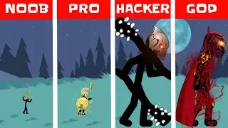 Noob vs pro vs hacker vs god in stick war legacy / animation