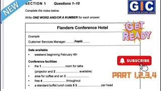 FLANDERS CONFERENCE HOTEL| IELTS LISTENING PRACTICE TEST 2024 #gicratia #ielts #ieltslistening