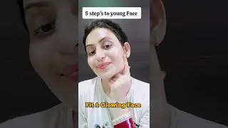 5 Step's Face yoga for perfect Jawline  & Younger Face | Reduce puffiness & fine line fast #shorts