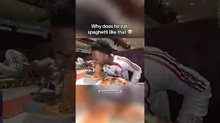 Why does he eat spaghetti like that?😭 #ishowspeed #speed #italy #italian #stream